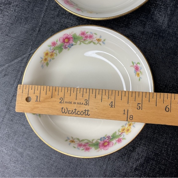 Lenox Floral Cream Porcelain Dessert Fruit Sauce Bowls Set - Picture 3 of 7